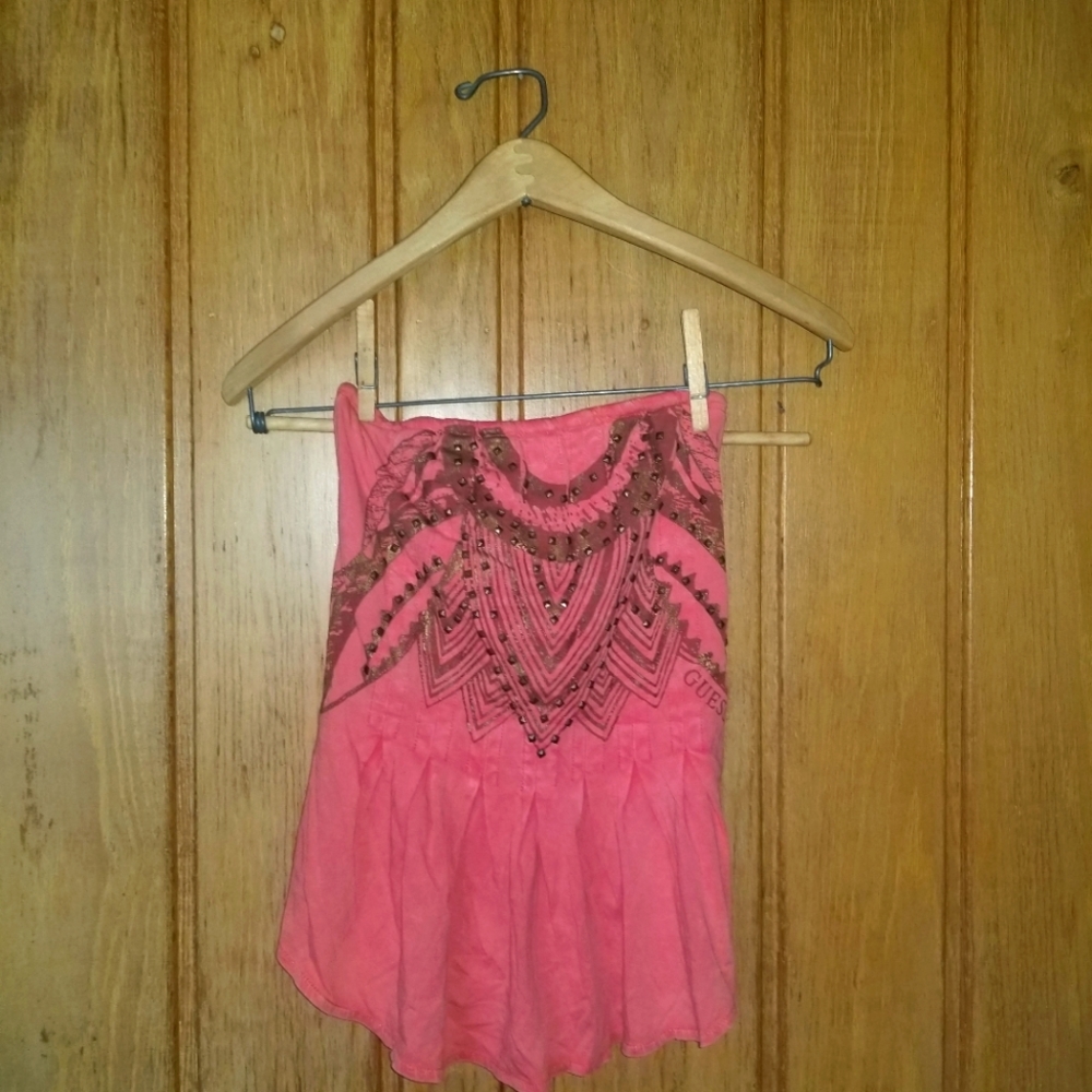 ✨️💞Guess tube top xs acid coral